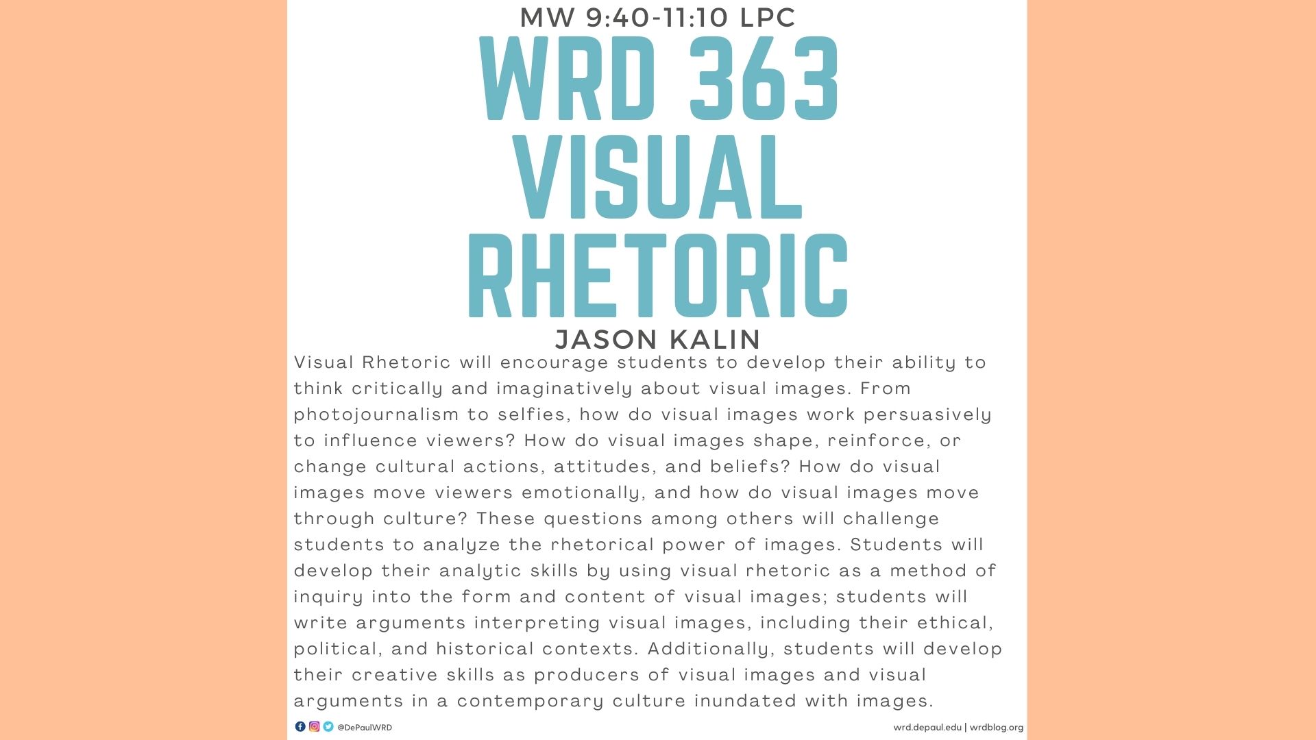 WRD 383 Visual Rhetoric